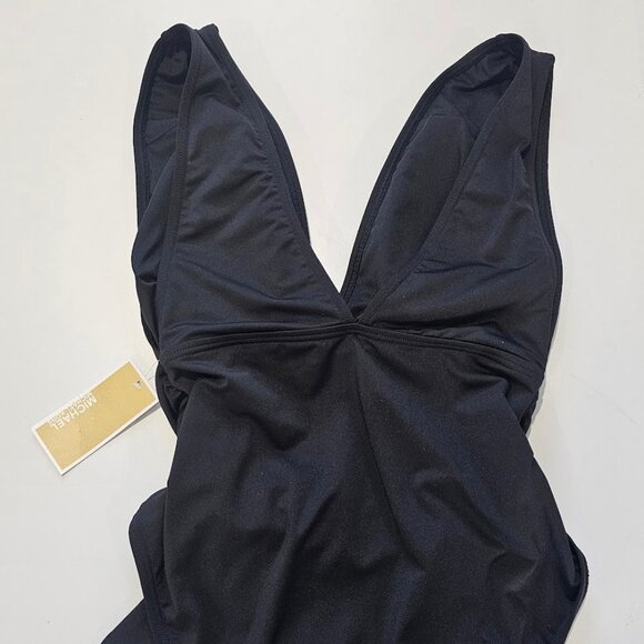 Michael Michael Kors Plunge Wrap-Front One-Piece Swimsuit - Picture 8 of 12
